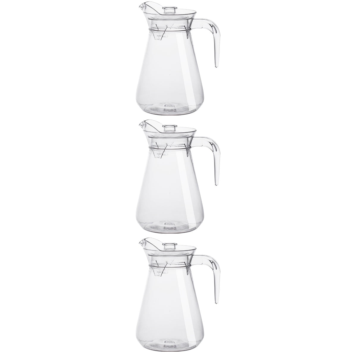 Beverage Pitcher Glass Jug with Lid Water Bottles Juice Jugs Drink