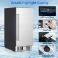 thumbnail image 1 of Beverage Refrigerator 15 Inch, Weather Proof Stainless Steel Beverage Fridge for Outdoor Kitchen and Patio, Indoor/Outdoor Beverage Cooler for 110 Cans, Built-in/Freestanding, 1 of 8