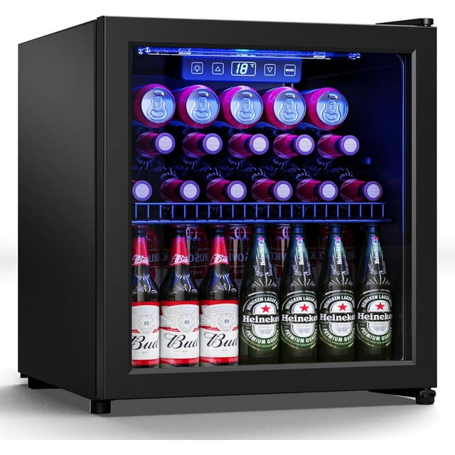 Beverage Refrigerator Cooler70 Cans Mini Fridge Freestanding Cooler