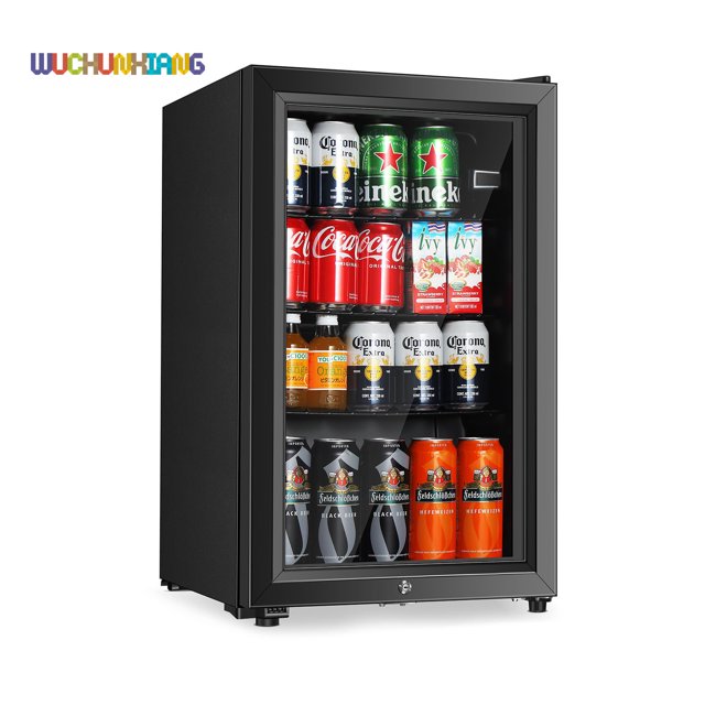 Beverage Refrigerator With 80 Can,Freestanding Beverage Cooler For