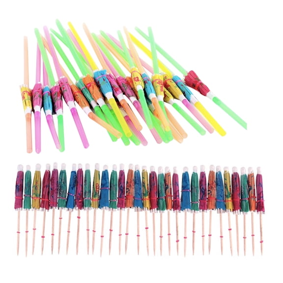 Beverage Umbrella Pick Beach Umbrellas for Sand 60 Pcs Top Hat Paper Cups Decor Agitator Cocktail Drink Agitators