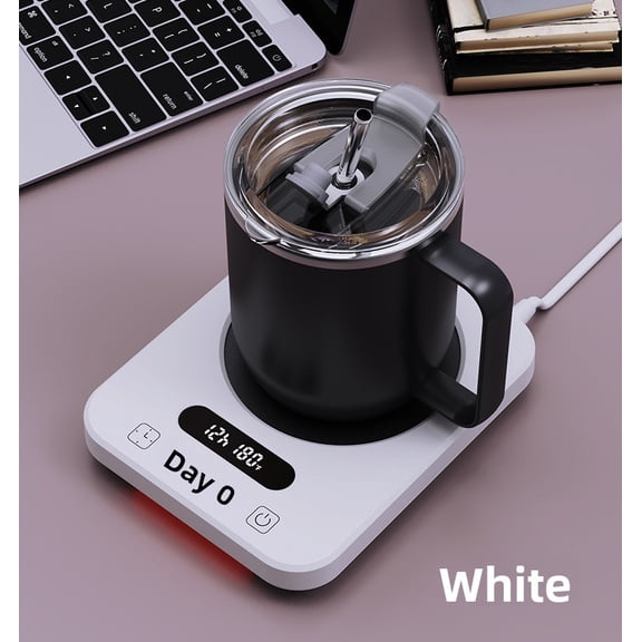Beverage heater, heating coaster, 6-speed temperature adjustment, with digital display, intelligent constant temperature, suitable for most types of cups.