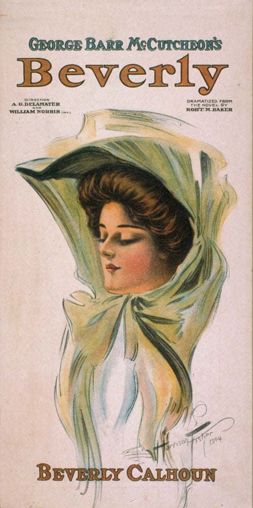 Beverly 1904 (poster) Canvas Art - Harrison Fisher (18 x 24)