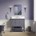 thumbnail image 1 of Beverly 36" Bathroom Vanity with Marine Gray Cabinet and Carrara Marble Top, 1 of 6