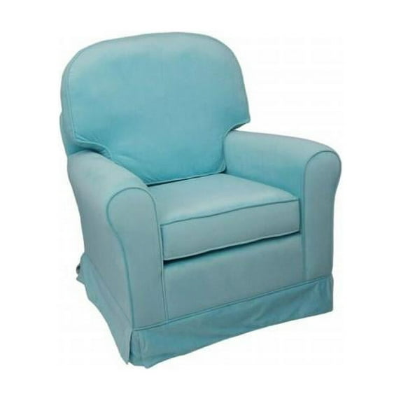 Beverly Fine Furniture 46355 Comfy Cozy Skirted Glider Aqua Velvet