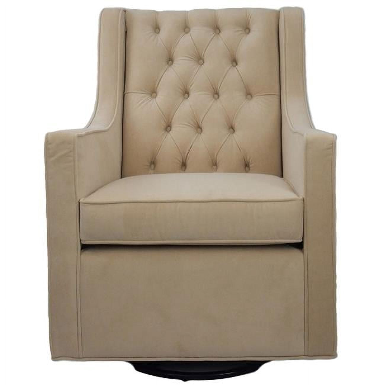 Beverly Fine Furniture 80328 Tr-s Chic Glider Buckwheat Bella Velvet