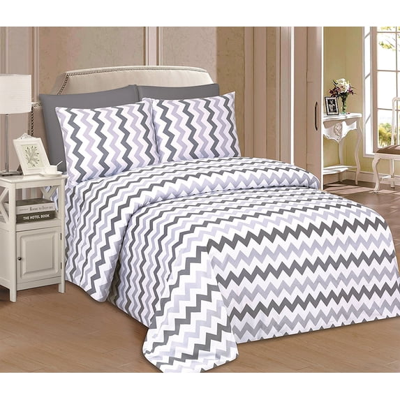 Beverly Hills 1800 Series Ultra Soft Printed 4 PC Sheet Set (Twin, Lambrt)