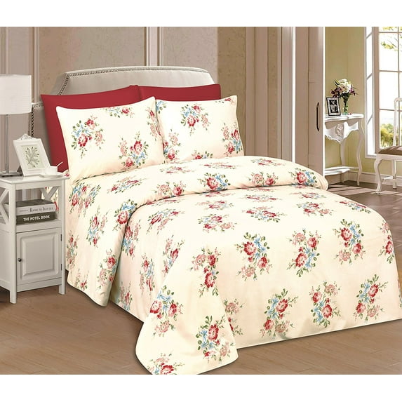Beverly Hills 1800 Series Ultra Soft Printed 6 PC Sheet Set (King, Estelle)