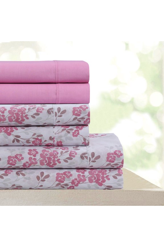 Beverly Hills 400 Thread Count Breathable 4 Piece Sheet Set – Silky Soft, Lightweight, Wrinkle-Resistant, Fade-Resistant Luxury Bedding (Twin, Jane)