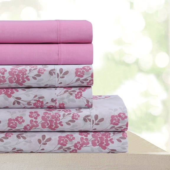 Beverly Hills 400 Thread Count Breathable 6 Piece Sheet Set – Silky Soft, Lightweight, Wrinkle-Resistant, Fade-Resistant Luxury Bedding (Queen, Jane)