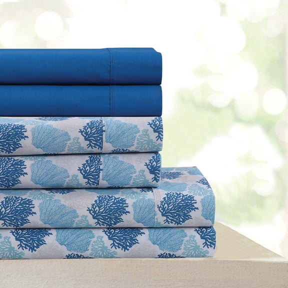 Beverly Hills 400 Thread Count Breathable 6 Piece Sheet Set – Silky Soft, Lightweight, Wrinkle-Resistant, Fade-Resistant Luxury Bedding (Queen, Skyler)