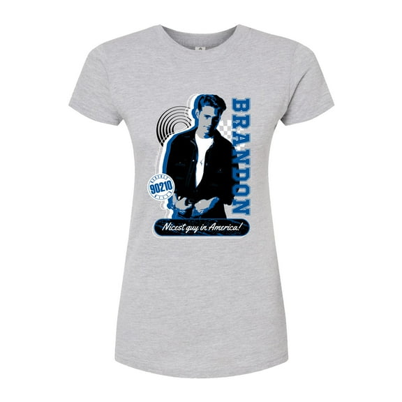 Beverly Hills 90210 - Brandon Nicest Guy In America - Juniors Fitted Graphic T-Shirt