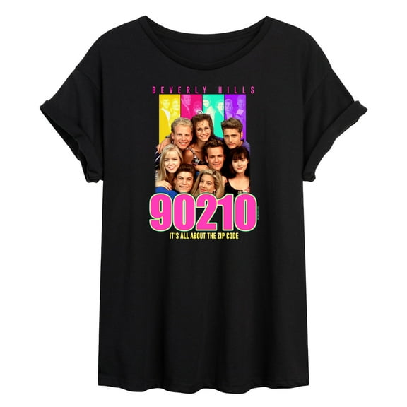 Beverly Hills 90210 - It's All About the Zip Code - Juniors Ideal Flowy Muscle T-Shirt