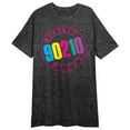 thumbnail image 1 of Beverly Hills, 90210 Title Logo Women's Black Heather Short Sleeve Sleep Shirt-XL, 1 of 3