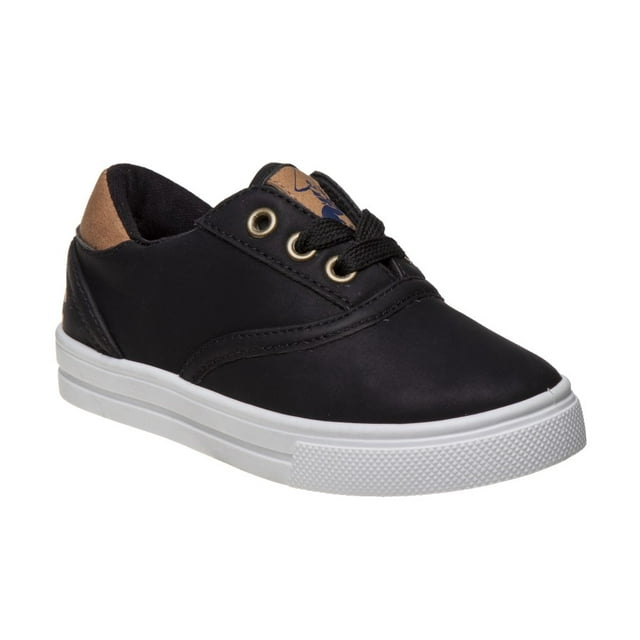 Beverly Hills Boys Lace Up Casual Shoe - Black, Size: 6