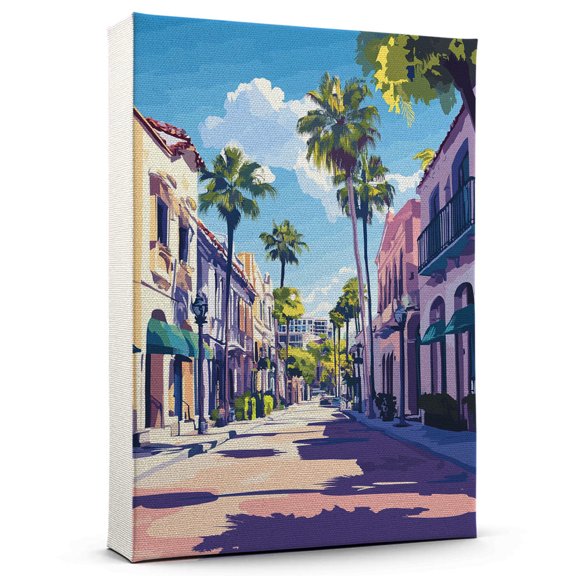 Beverly Hills Canvas Print, California Canvas Wall Art, Beverly Hills Decor Travel Canvas, California Travel Gift, Housewarming Gift - 99AZ129