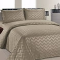 thumbnail image 1 of Beverly Hills Chevron Collection 1800 Series Ultra Soft Wrinkle Resistant Solid Color Sheet Set (Queen, Taupe), 1 of 2