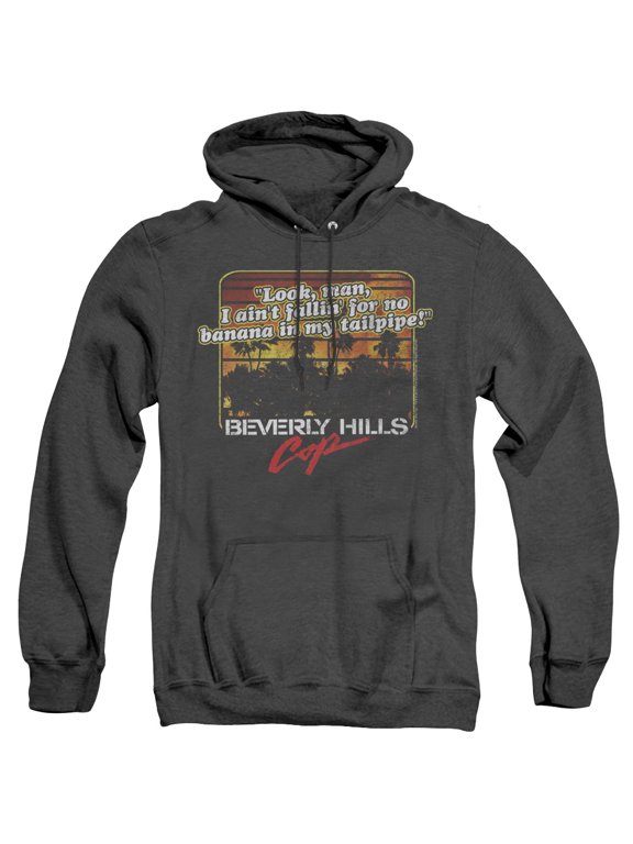 Beverly Hills Cop Banana In My Tailpipe Adult Heather Hoodie Sweatshirt Black