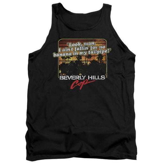 Beverly Hills Cop Banana In My Tailpipe Adult Tank Top Black