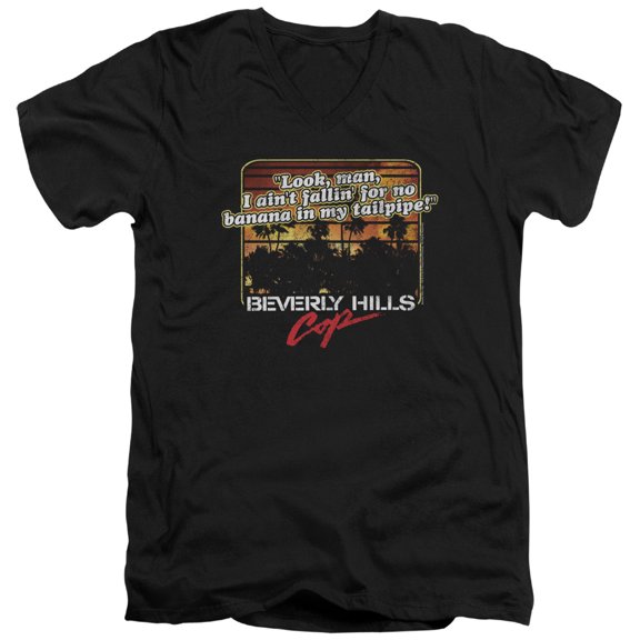 Beverly Hills Cop - Banana In My Tailpipe - Slim Fit V Neck Shirt - XX-Large