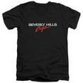 thumbnail image 1 of Beverly Hills Cop Logo Adult V-Neck T-Shirt Black, 1 of 1