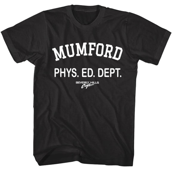 Beverly Hills Cop Mumford Phys Ed Black Men’s T Shirt (Black, Adult2XL)