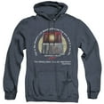 thumbnail image 1 of Beverly Hills Cop Nicest Police Car Adult Heather Hoodie Sweatshirt Navy, 1 of 1