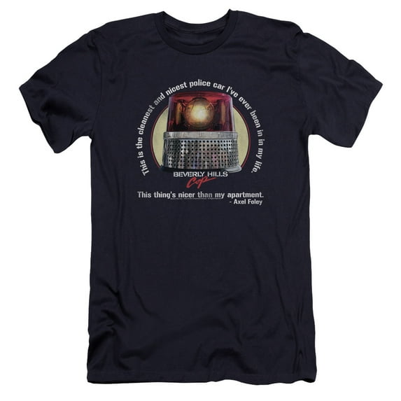 Beverly Hills Cop - Nicest Police Car - Premium Slim Fit Short Sleeve Shirt - Small