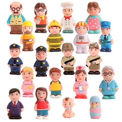 Beverly Hills Doll Collection Sweet Li'l Folks Set of 20 Community and Family Dollhouse Soft Vinyl