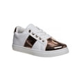 thumbnail image 1 of Beverly Hills Girls Lace Up Sneakers, White Rosegold, Size: 13, 1 of 5