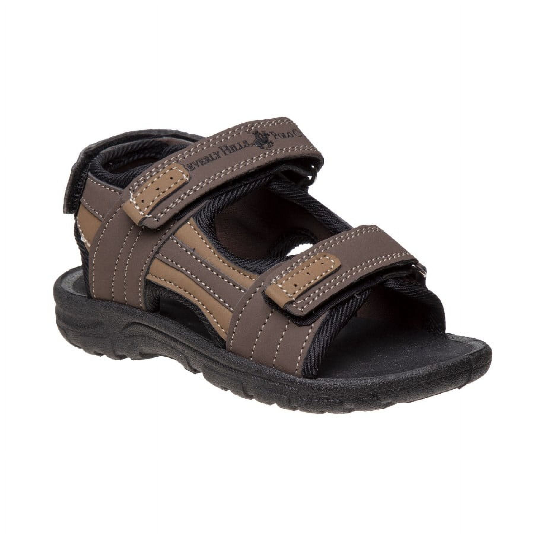 Beverly Hills Little Boys Open-Toe Sport Sandal - Brown, 4