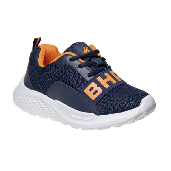 Beverly Hills Little Kid Running Sneakers Casual Athletic Walking Sports Shoes for Boys, Navy Orange, Size: 1