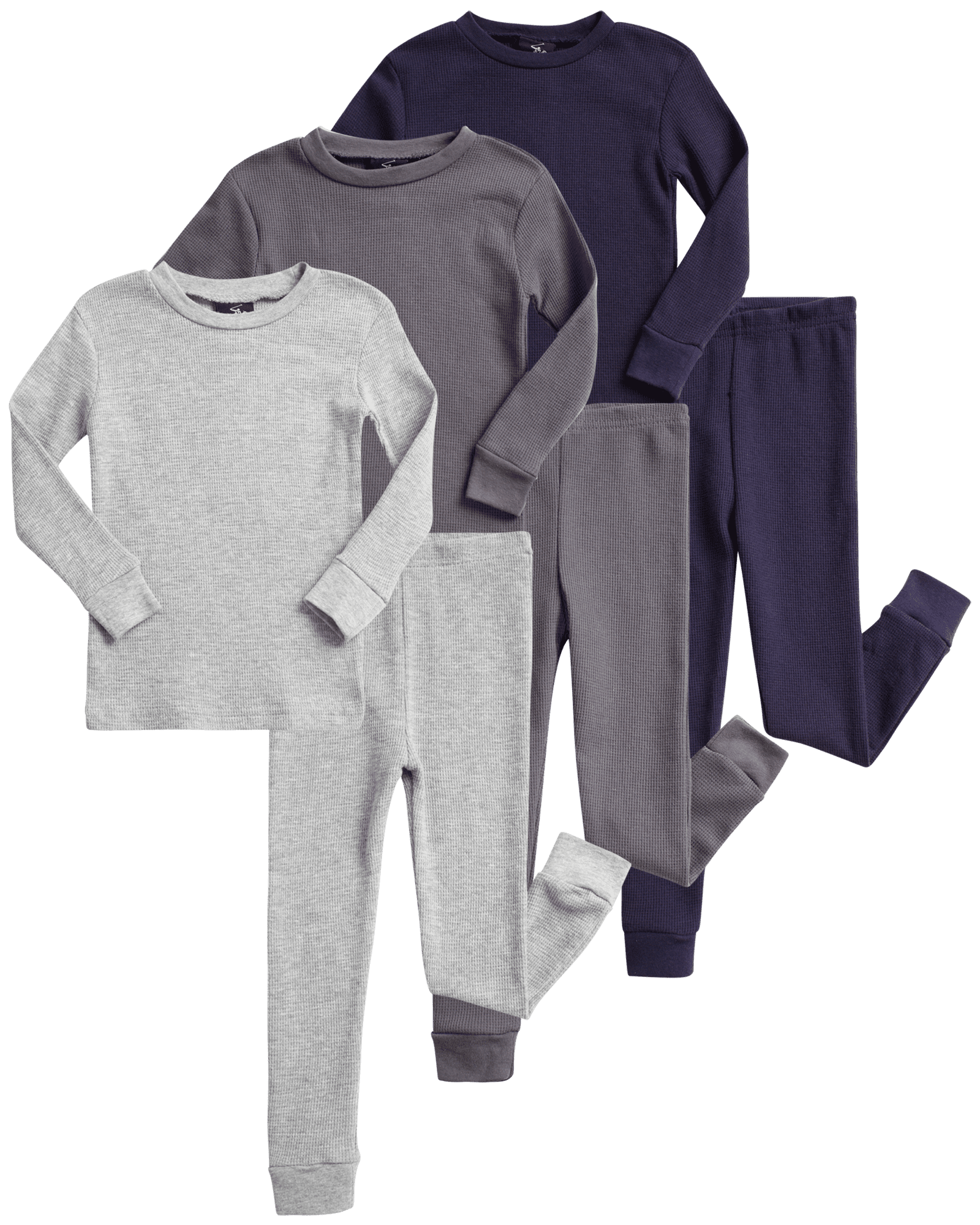 Beverly Hills Polo Club Baby Boys' Thermal Underwear - 6 Piece Waffle Knit  Top and Long John Set (12M-2T)