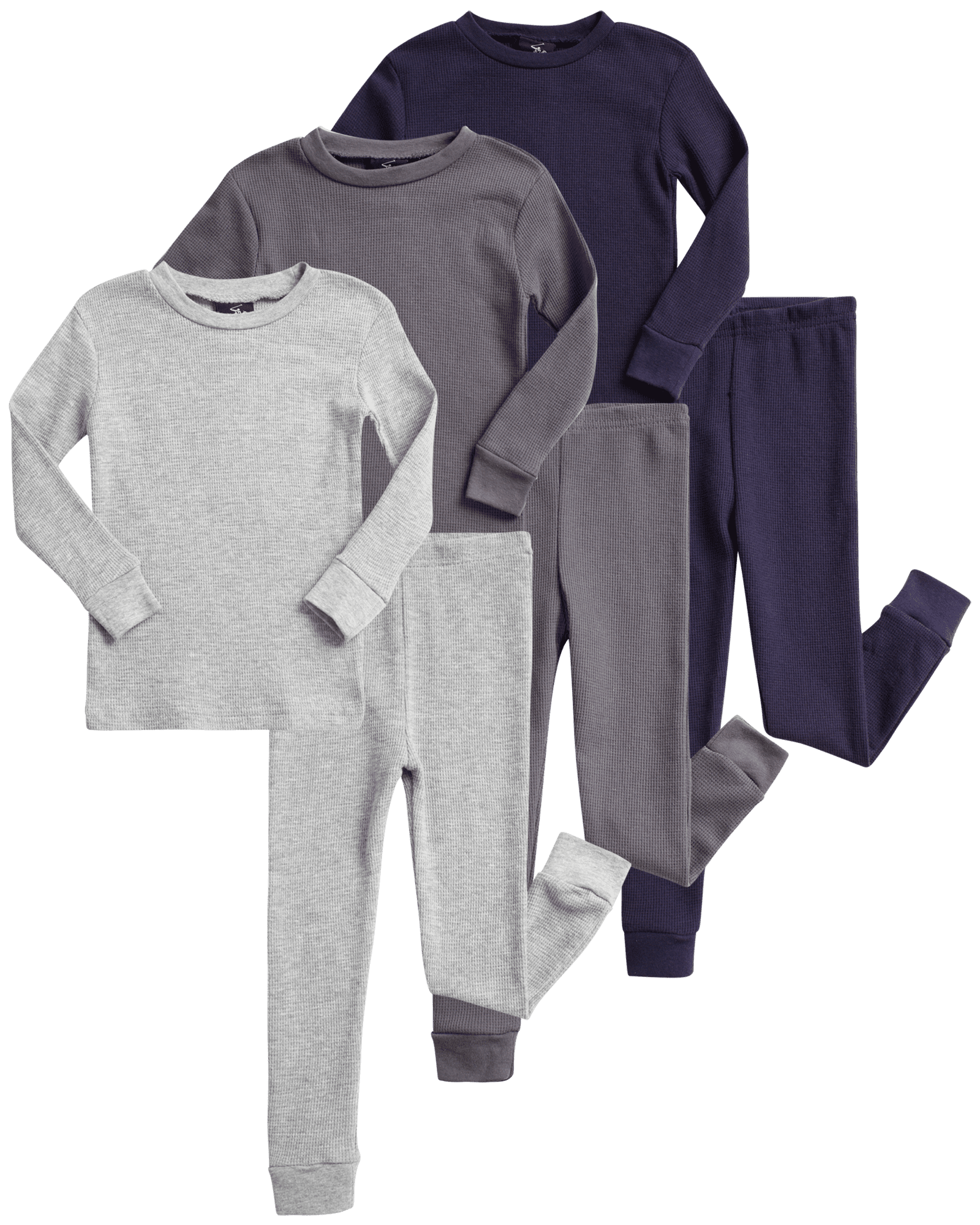 Unisex Boys And Girls Thermal Underwear Set Grey Sleeping Bear - 160 Yards