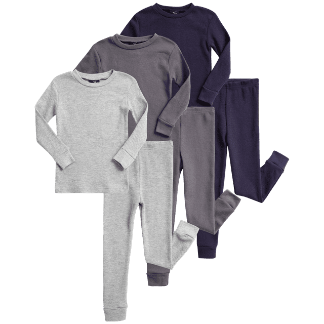 Beverly Hills Polo Club Baby Boys' Thermal Underwear 6 Piece Waffle