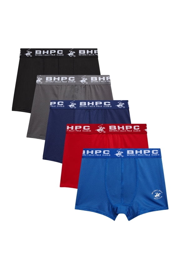 Boys Boxer Briefs Comfort Mesh Performance Underwear Boxers 5 Pack