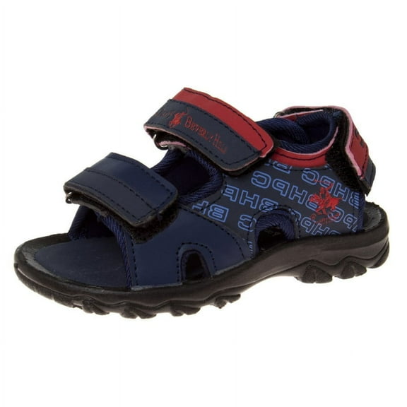 Beverly Hills Polo Club Boys Double Hook & Loop Sport Sandals (Toddler Sizes)