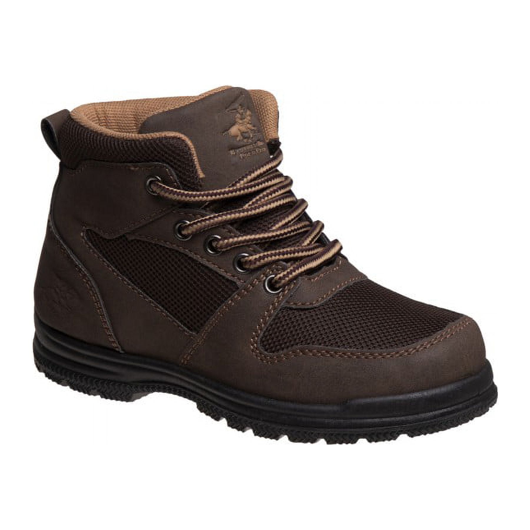 Beverly Hills Polo Club Boys High-Top Boots Outdoor Comfort Autumn Winter Boots (Little Kids) - Brown, 12