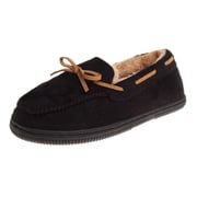 Beverly Hills Polo Club Boys Moccasins Slippers Unisex Indoor Outdoor House Shoes with Anti, Slip Sole Little Kid Big Kid, Black, 2