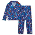 thumbnail image 1 of Beverly Hills Polo Club Boys Pajama Set Lightweight Button Down Long Sleeve Pajamas and Pajama Pants, 1 of 7