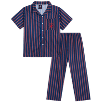 Beverly Hills Polo Club Boys' Pajama Set - 2 Piece Short Sleeve Button Down Sleep Shirt and Pajama Pants (8-18)
