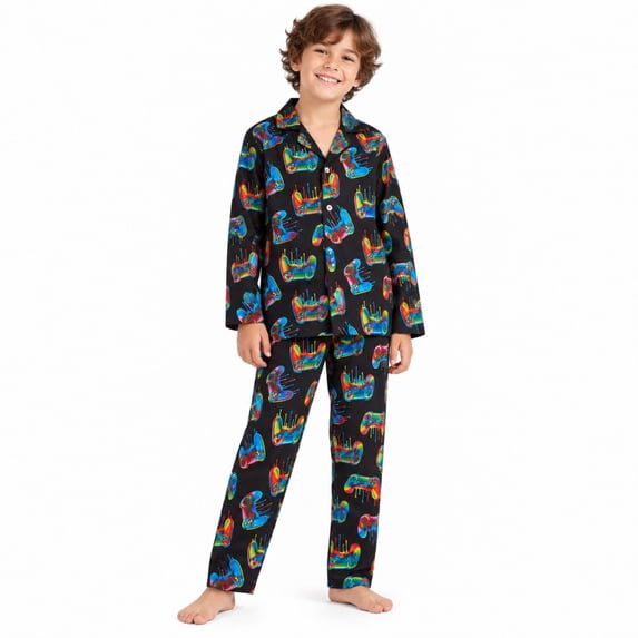 Beverly Hills Polo Club Boys Pajama Set Lightweight Button Down Long Sleeve Pajamas and Pajama Pants