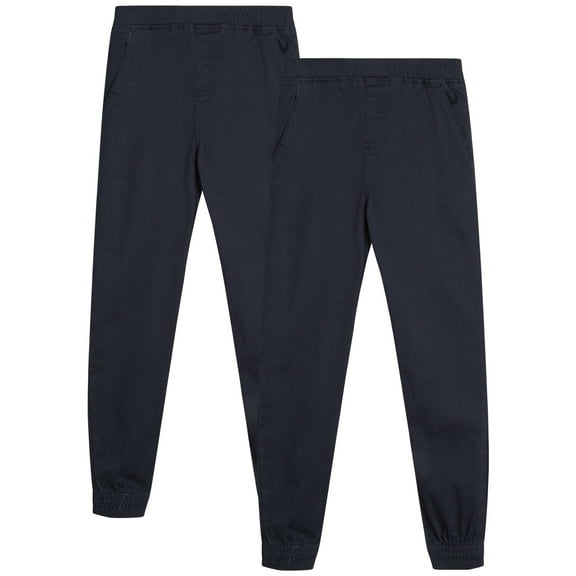 Beverly Hills Polo Club Boys’ School Uniform Pants – 2 Pack Pull On Jogger Pants (4-18)