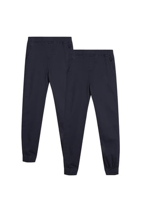 Boys’ School Uniform Pants – 2 Pack Pull On Jogger Pants (4-18)