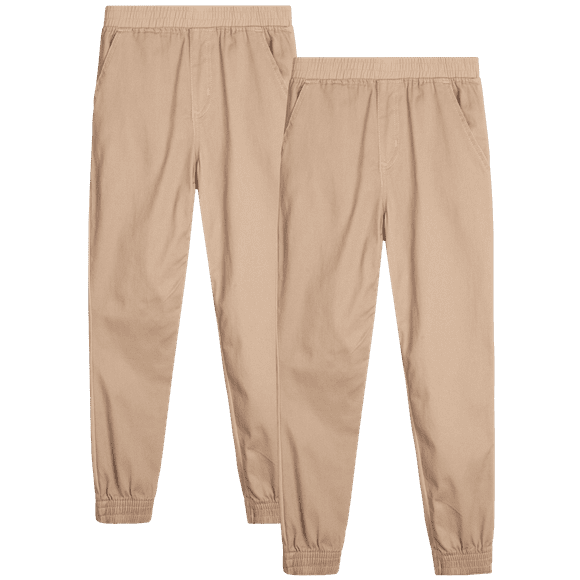 Boys’ School Uniform Pants – 2 Pack Pull On Jogger Pants (4-18)