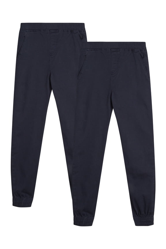 Boys’ School Uniform Pants – 2 Pack Pull On Jogger Pants (4-18)