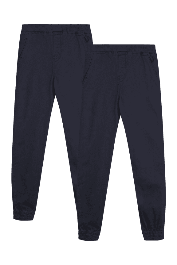 Boys’ School Uniform Pants – 2 Pack Pull On Jogger Pants (4-18)