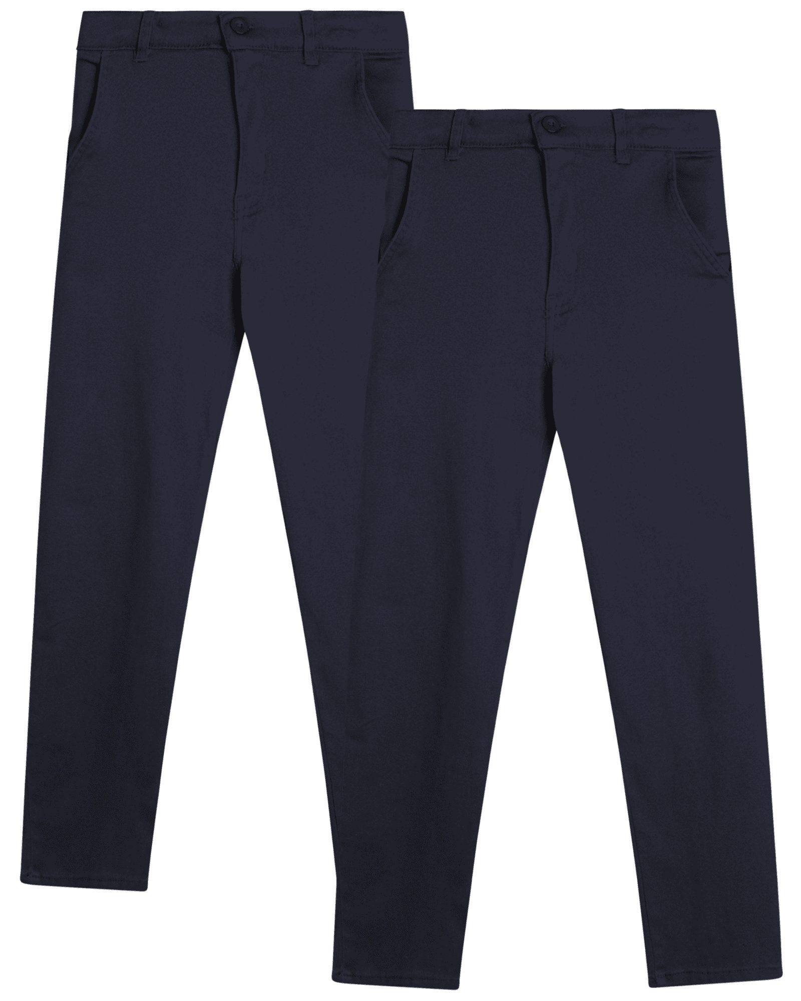 Wonder Nation Boys School Uniform Flat Front Pants, 2-Pack, Sizes 4-18 &  Husky