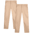 thumbnail image 1 of Beverly Hills Polo Club Boys’ School Uniform Pants – 2 Pack Relaxed Fit Casual Flat Front Pants (4-18), 1 of 7