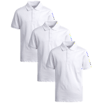 Beverly Hills Polo Club Boys' School Uniform Shirt - 3 Pack Pique Short Sleeve Polo T-Shirt (4-16)